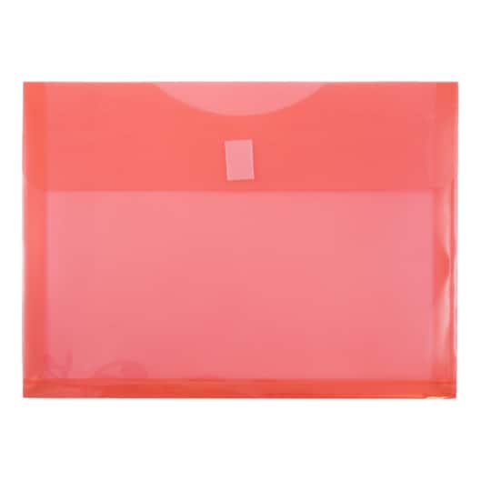 JAM Paper 9.75" x 13" Plastic Hook & Loop Closure Envelopes